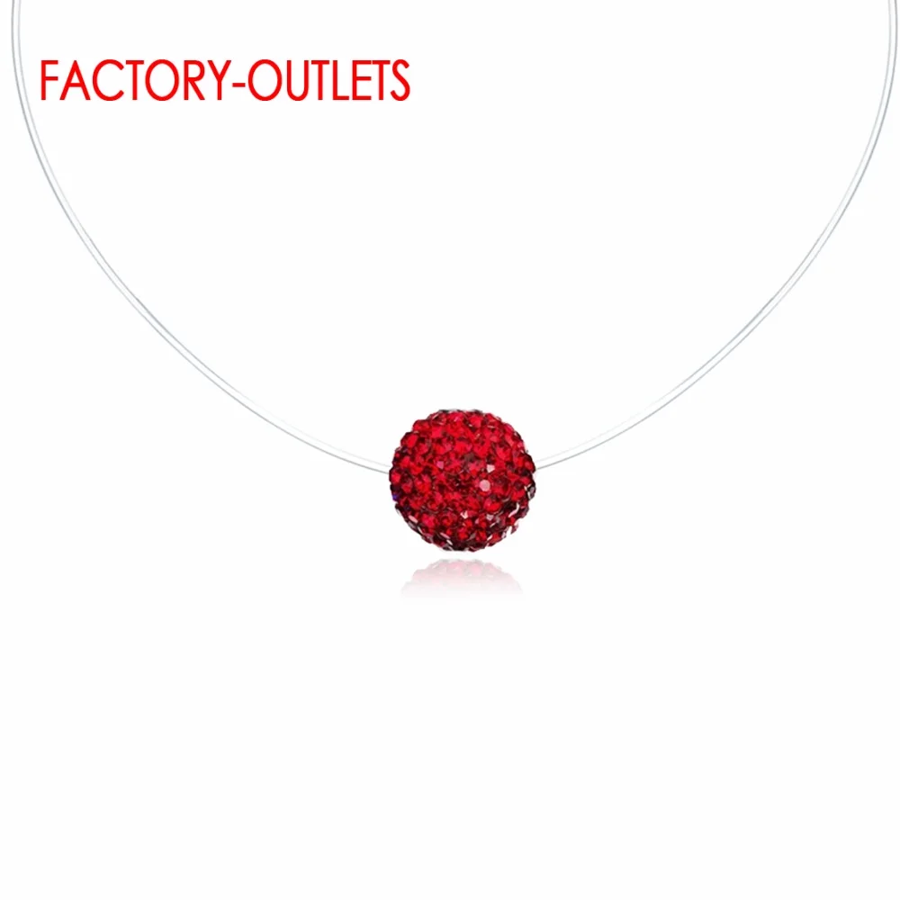 Crystal Pendant Transparent Line Necklace For Decoration 11 Colours Jewelry CZ Beads Bezel Setting Women Girls Party Gifts | Украшения и