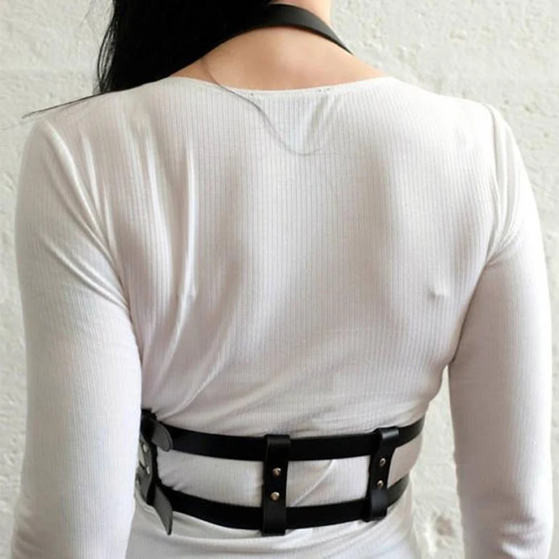 Женский кожаный ремень ручная работа сексуальный топ ремни бондаж широкий