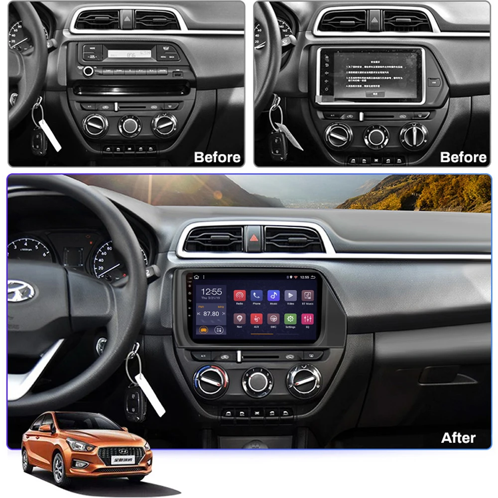 Автомобильная магнитола для hyundai Verna 2018 стерео головное устройство 2G + 32G Android 8 1 9