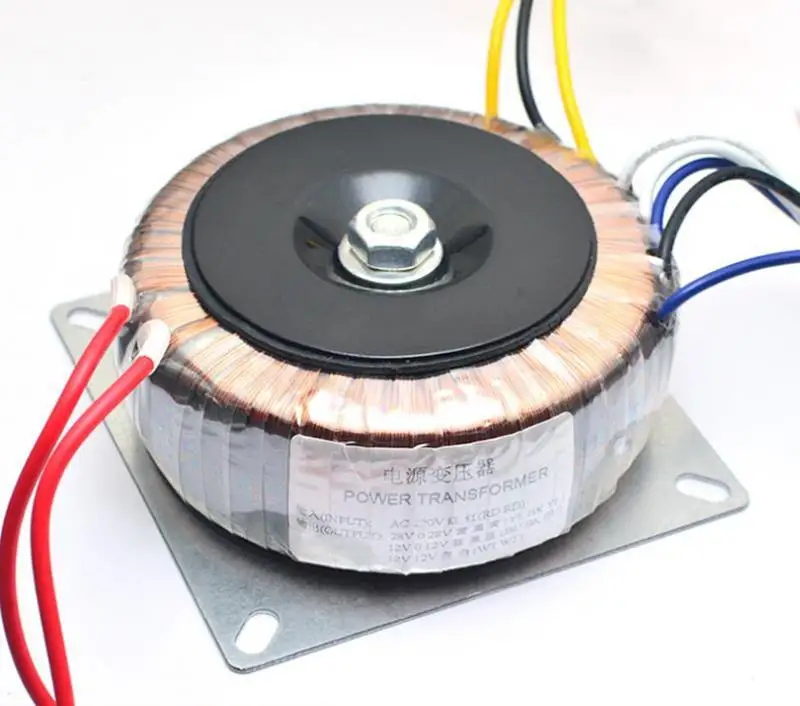 

200 Вт/110 в двойной 28 в двойной 12 в одиночный тороидальный трансформатор для усилителя температуры