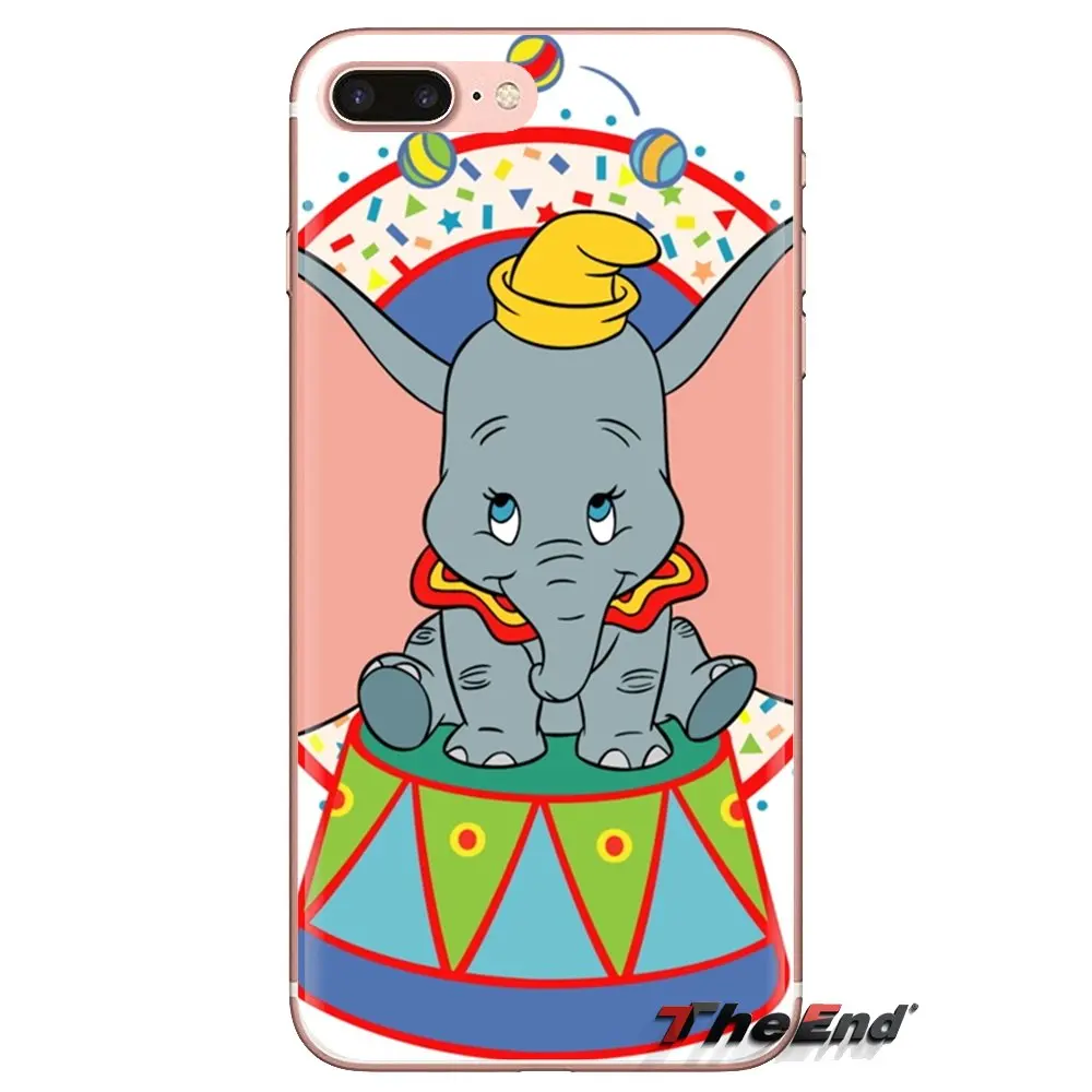 For iPod Touch Apple iPhone 4 4S 5 5S SE 5C 6 6S 7 8 X XR XS Plus MAX Transparent Soft Shell Covers dumbo Little Flying elephant |