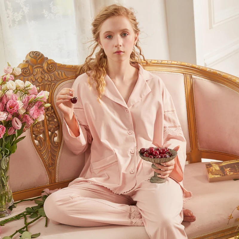 2022 Solid Pajamas Sets Women Home wear Casual Long Sleeve 2 Pieces Sleepwear Suit Sexy Spring Nightwear Lounge pants T935