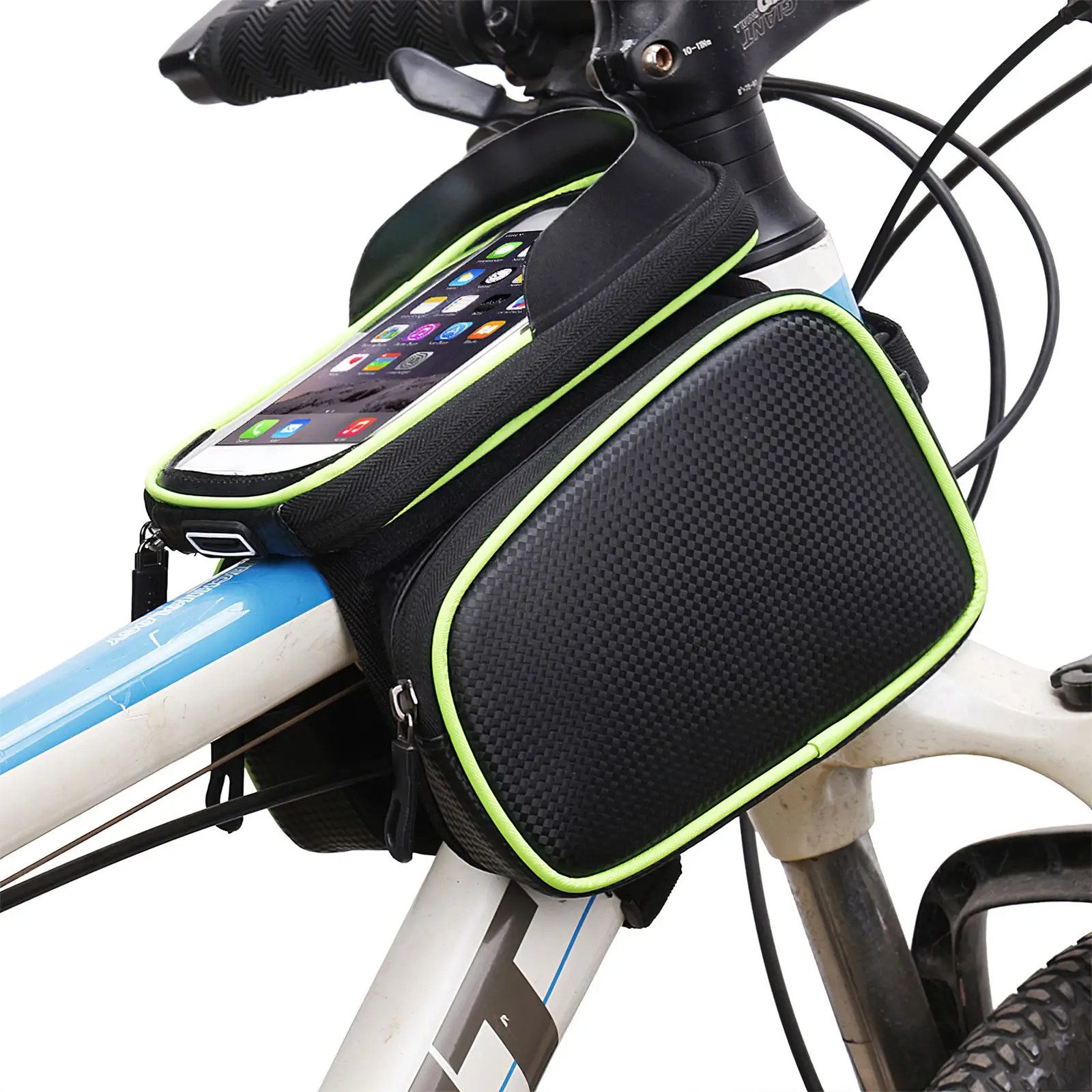 

Bicycle Front Support Bag 6.2 Inch Bicycle Mobile Phone Bag Mountain BikeWaterproof Storage Bag Touch Screen Mobile Phone Holder