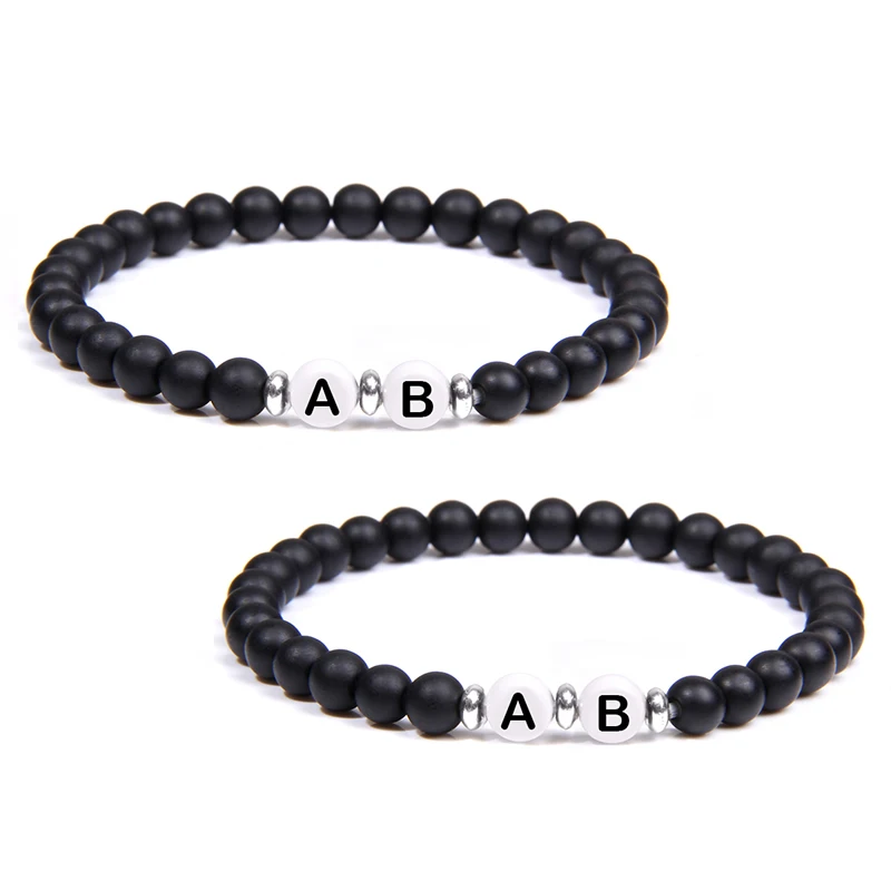 Индивидуальный заказ письмо пара браслеты натуральные камни из бисера браслет