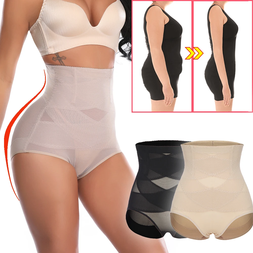 Женское дышащее Корректирующее белье с высокой талией Утягивающие трусики