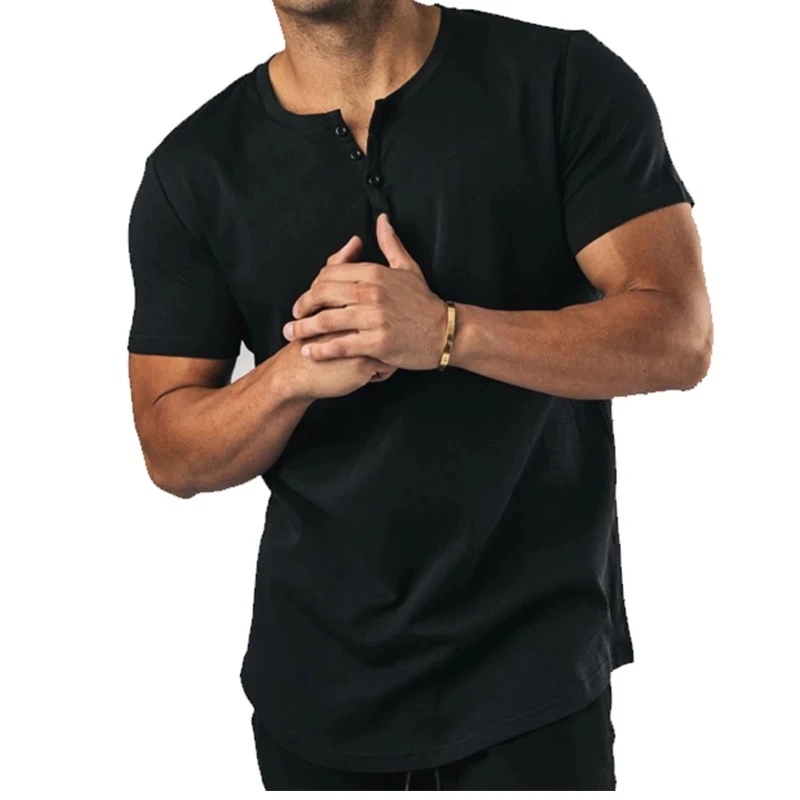 

Muscle Boy Men's Customized T-shirt Polo Shirt Fashion Casual Pure Color Short Sleeve Slim Polo Shirt Men's Fitness