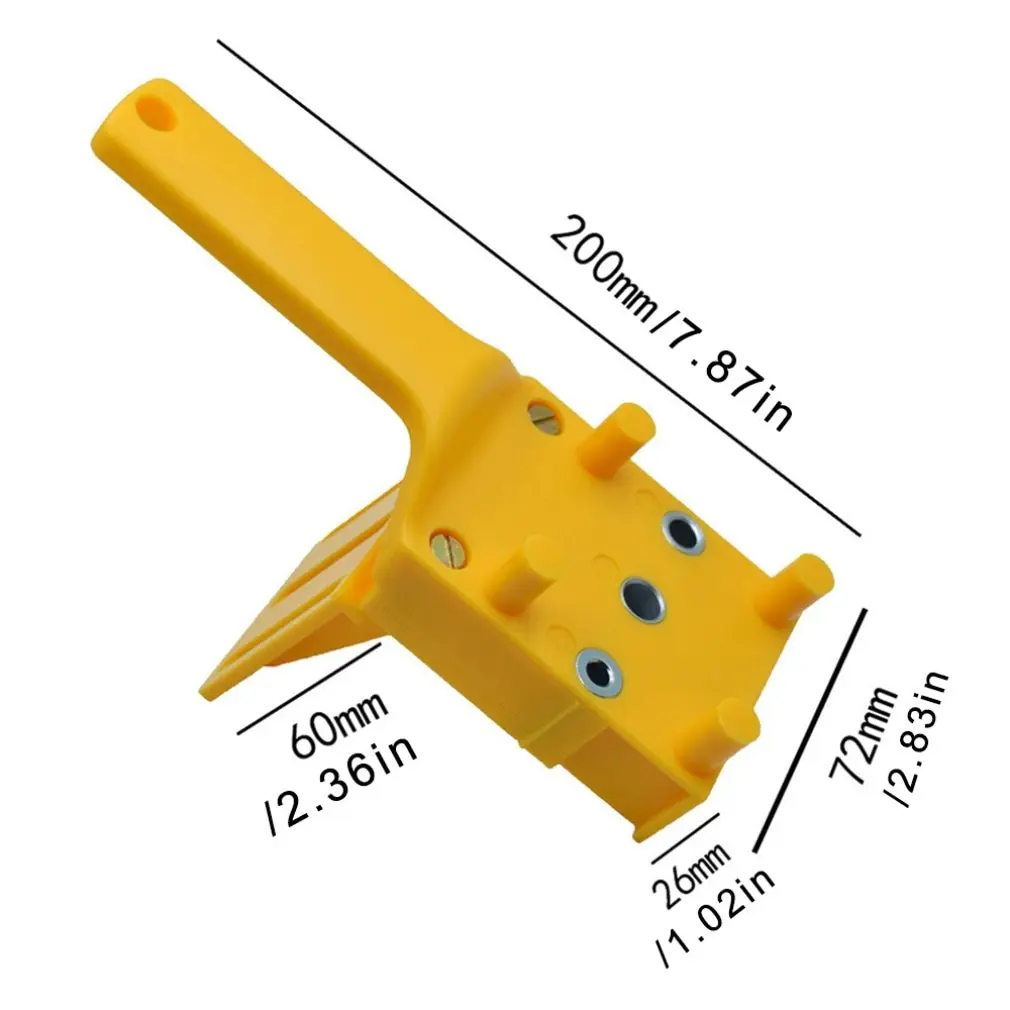 

Wood Doweling Jig ABS Plastic Handheld Pocket Hole Jig System 6/8/10mm Drill Bit Hole Puncher For Carpentry Dowel Joints