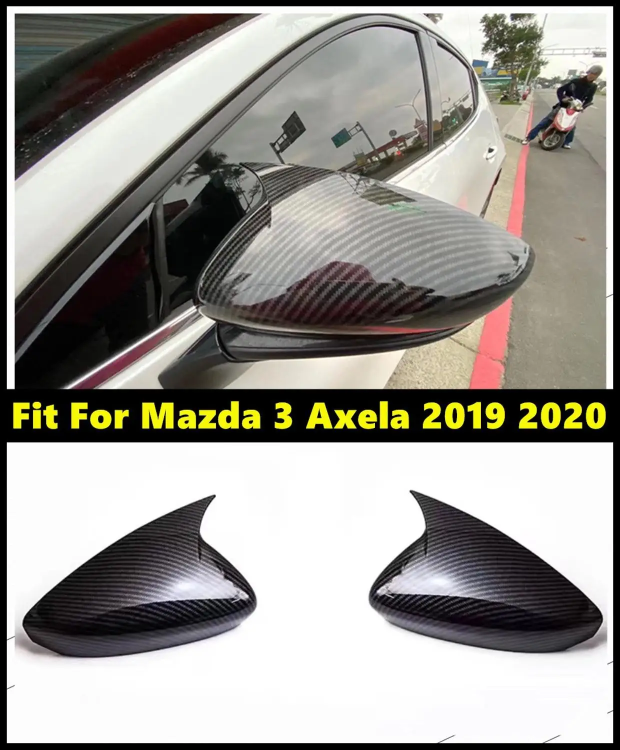 

2 шт., колпачки для зеркала заднего вида Mazda 3 Axela 2019 2020