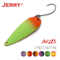 jerry aries light trout spoons area uv colors spinning fishing glitters baubles lures spinner bait