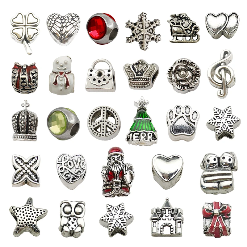 Рождественская подарочная коробка в виде снежинки набор красочных бусин бусины