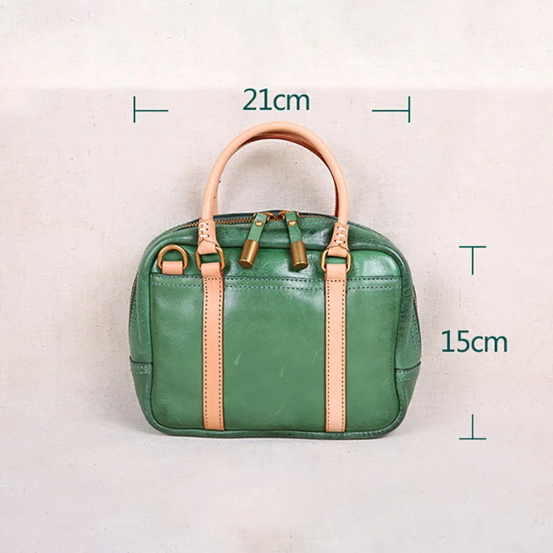

EUMOAN Vintage leather bag for women, handmade mini square bag, top layer leather handbag, one shoulder bag for women