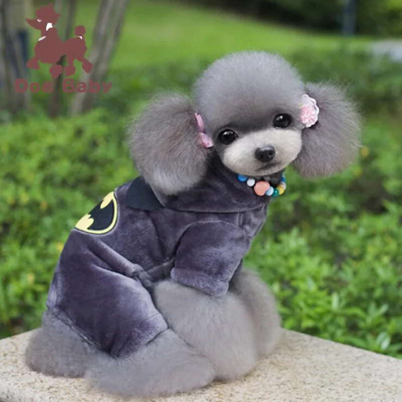 Новый стиль зима теплый мультфильм собака толстовка четыре фута Бэтмен и кофе