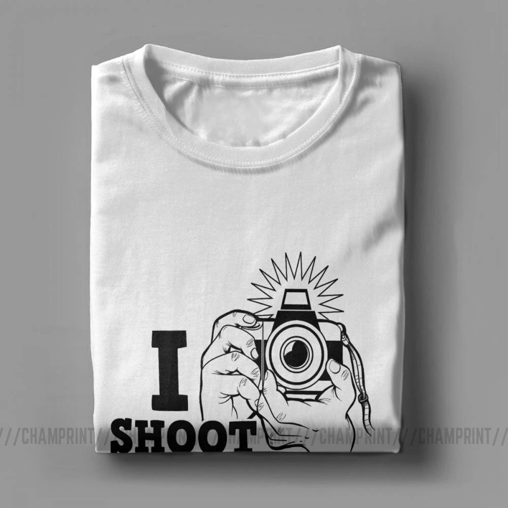 Мужская футболка с надписью I Shoot People For A Live 100% хлопок забавная короткими рукавами