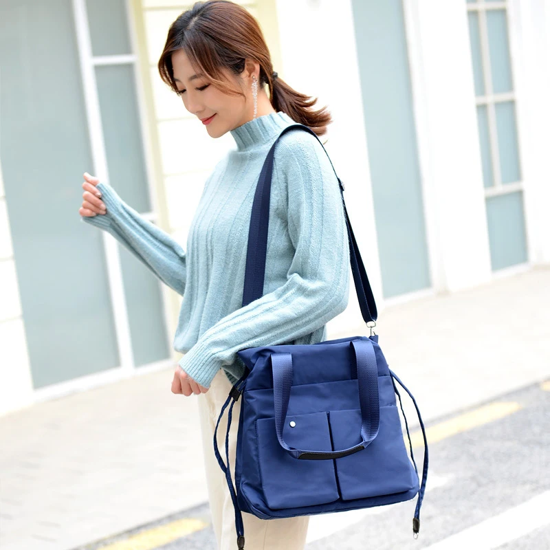 

Nylon waterproof Women shoulder bag Quality solid color large capacity Women bag casual Women crossbody bag Girls handbag