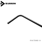 Черная металлическая трубка Барроу 90 градусов, жесткая металлическая трубка od14 мм, металлическая труба, водяное охлаждение, жесткая трубка серии TSWB-14