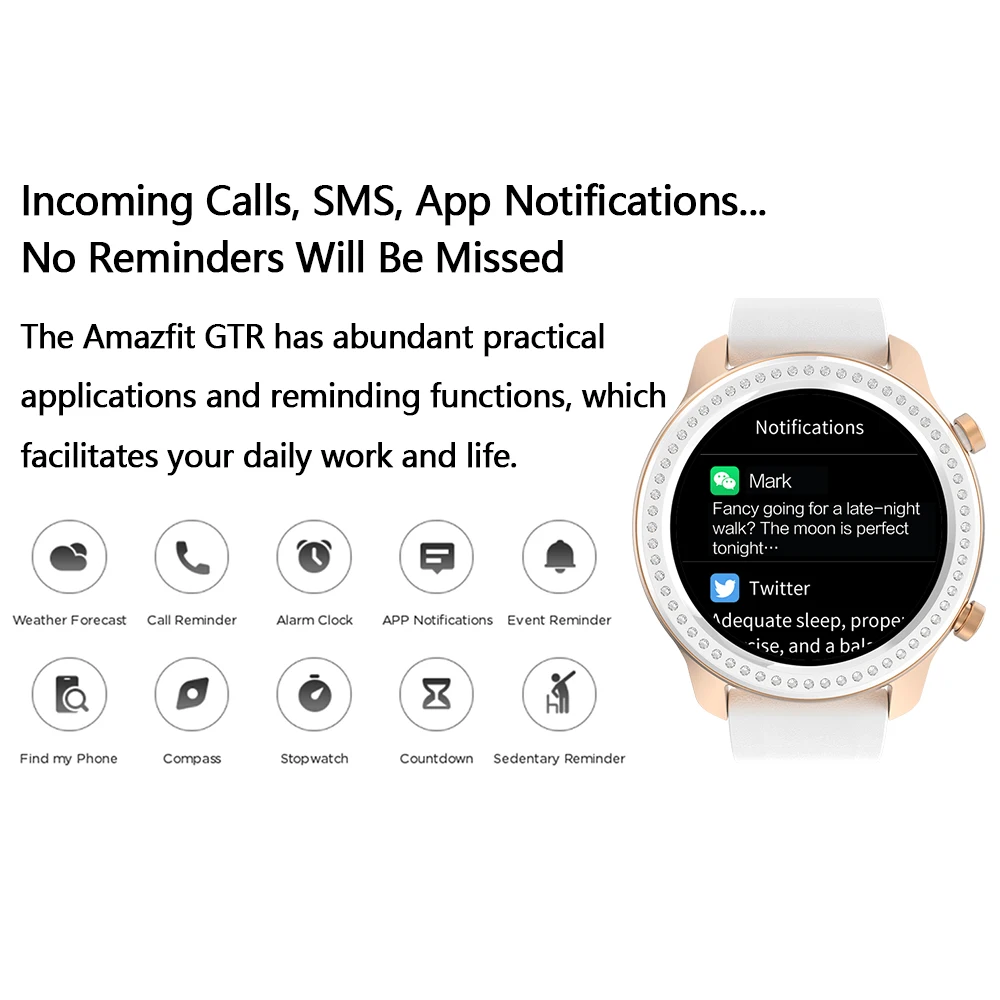 Глобальная версия Amazfit GTR Smart Watch 42 мм 5ATM 24 дней Батарея GPS и ГЛОНАСС Смарт часы Для