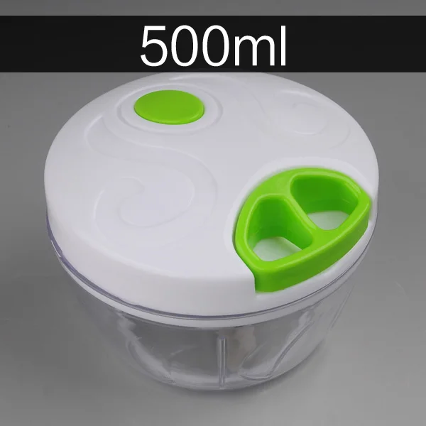 500ml-1.5L большой емкости Многофункциональный кухонный Ручной Кухонный кухонный комбайн Мясорубка измельчитель овощей измельчитель резак яйцо блендер - Цвет: 500ml White