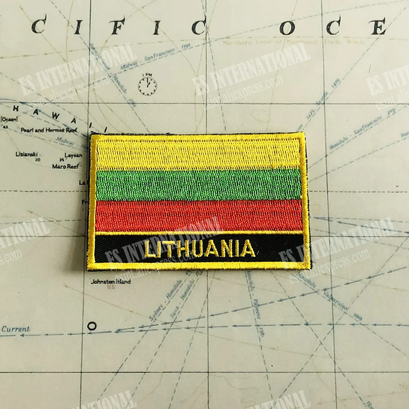 Нашивки с национальным флагом Литвы повязка на руку нашивки вышивкой и заколка