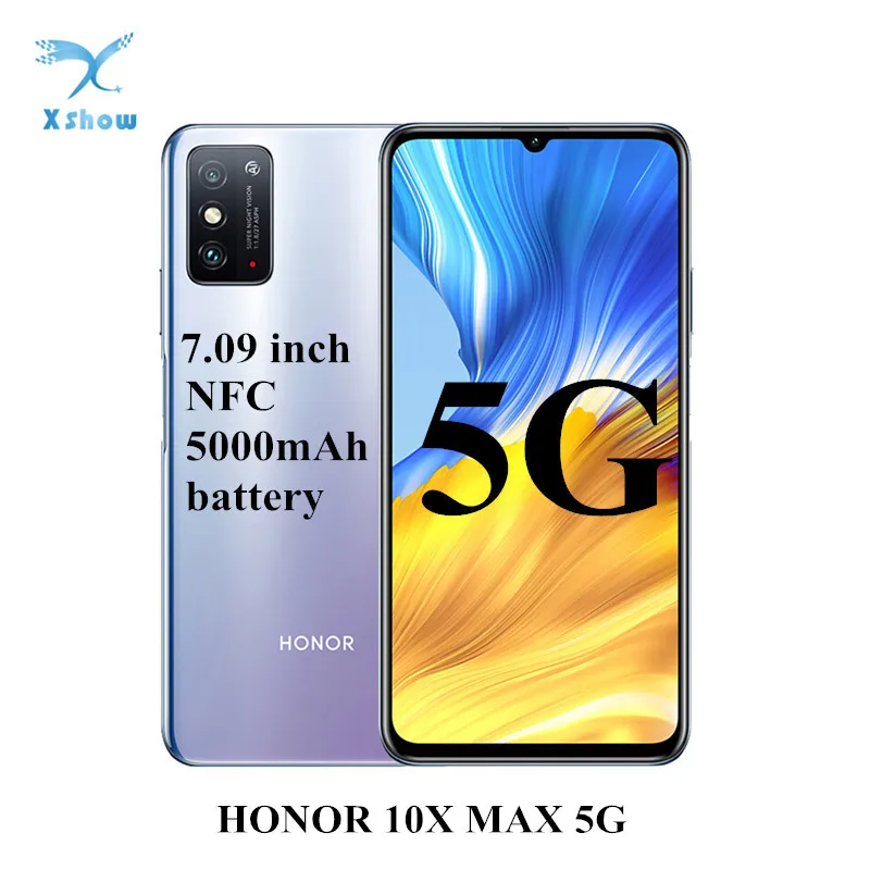 Смартфон HONOR X10 MAX 5G экран 7 09 дюйма двойные колонки 6 ГБ ОЗУ 128 Гб ПЗУ NFC большой