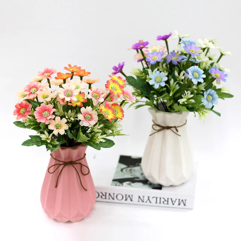 

Orchid Artificial Flower Fall Chrysanthemum Fake Flowers DIY Chamomile Wedding Decoration Photo Hotel Props Orchid Bouquet