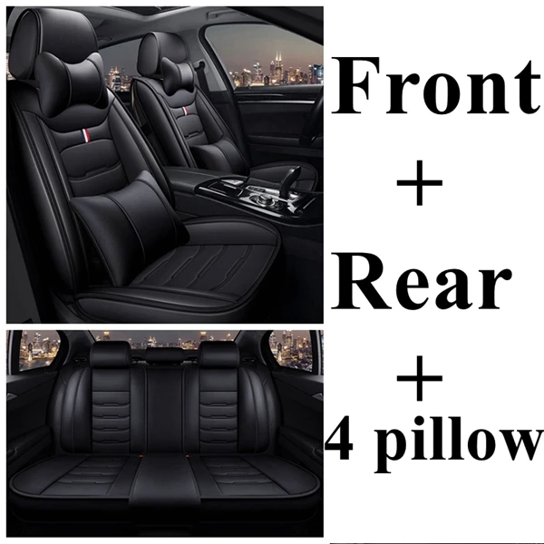 black luxury Dingdian передняя+ задняя крышка сиденья автомобиля для KIA Picanto Ceed Sportage Soul rio CERATO rio 3 Carnival Maxima SHUMA K2 K3 K4 K5 - Название цвета: black luxury