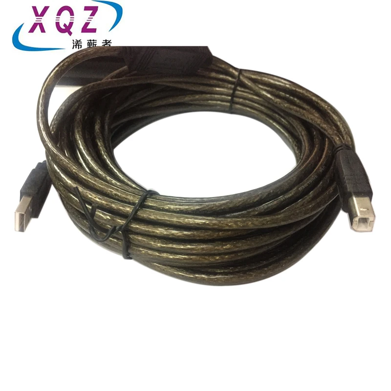 USB-кабель для принтера USB2.0 A/B с чипсетом 5M10M15M20M кабель передачи данных черный