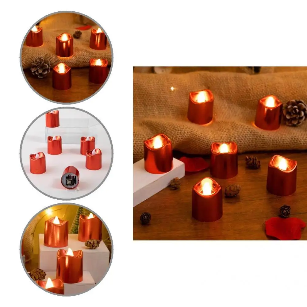 

Flameless Long Lasting Battery Powered Candle Light Christmas Party Prop for Dorm
