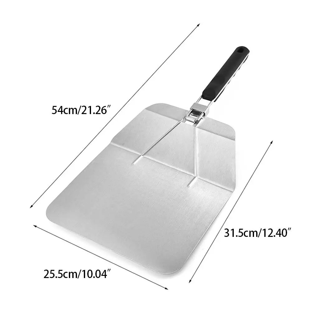 Горячая Складная лопата для пиццы из нержавеющей стали квадратная безопасная