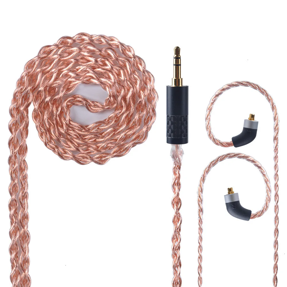 AK OFHC 24 AWG 6N высокой чистоты Медь кабель 2,5/3,5/4,4 мм балансный кабель для наушников с разъемом MMCX из Тайваня для HQ8 олова T2