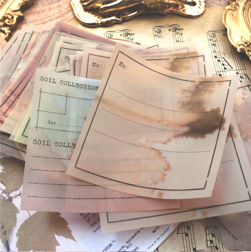 Винтажная блокнот с серной кислотой полупрозрачный ретро для растений