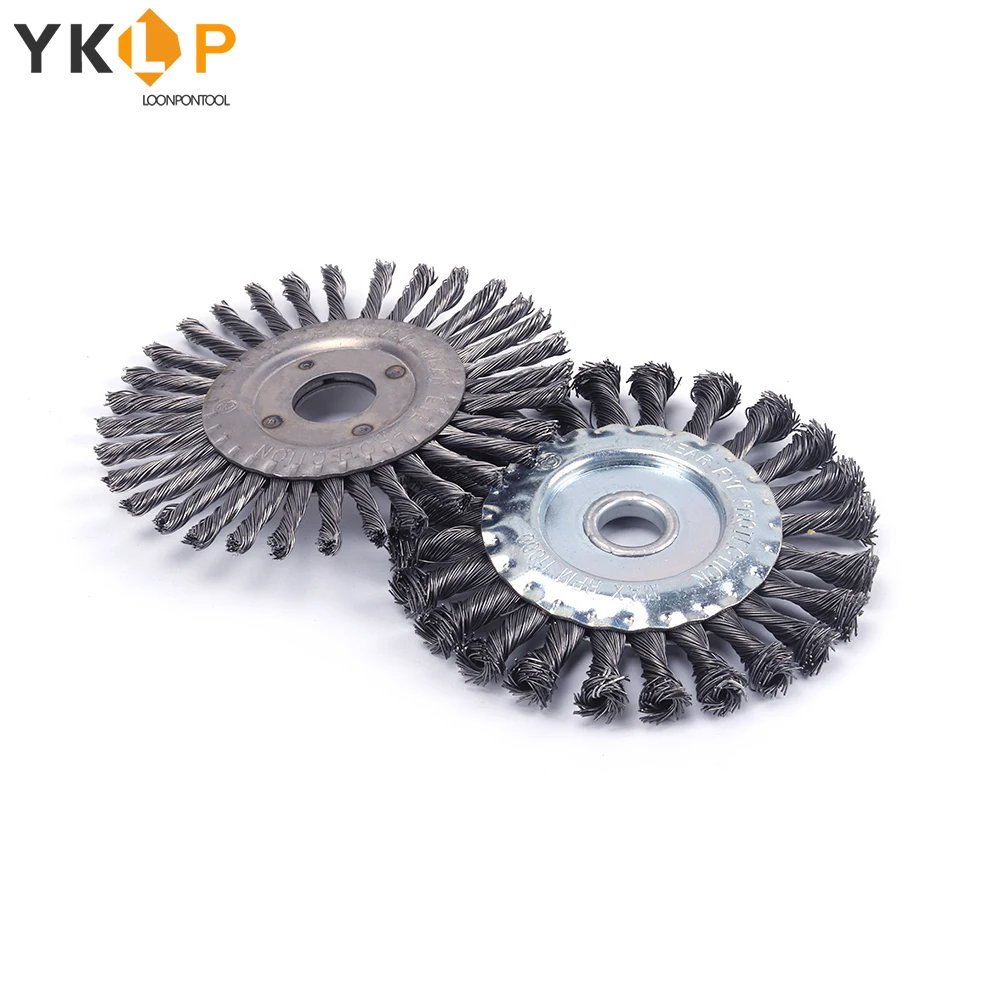 

6inch Twisted Wire Wheel Brush with 22mm Bore Knotted Wire Brush for Metal Polishing Cleaning Removing Paint Rust and Corrosiont