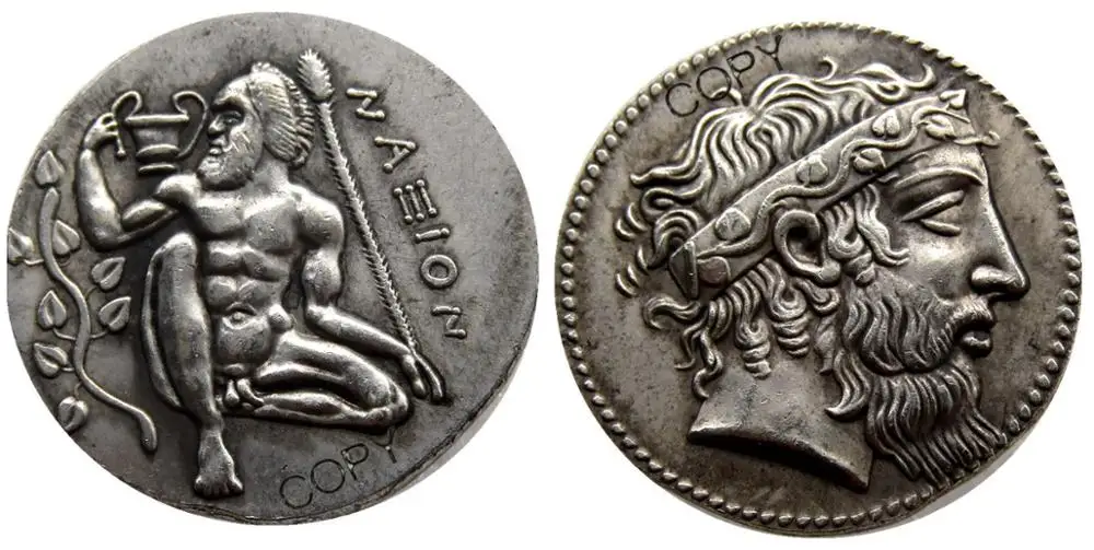 

G(09)Rare Ancient Greek Coin -415 Tetradrachm Silver Plated Copy Coins