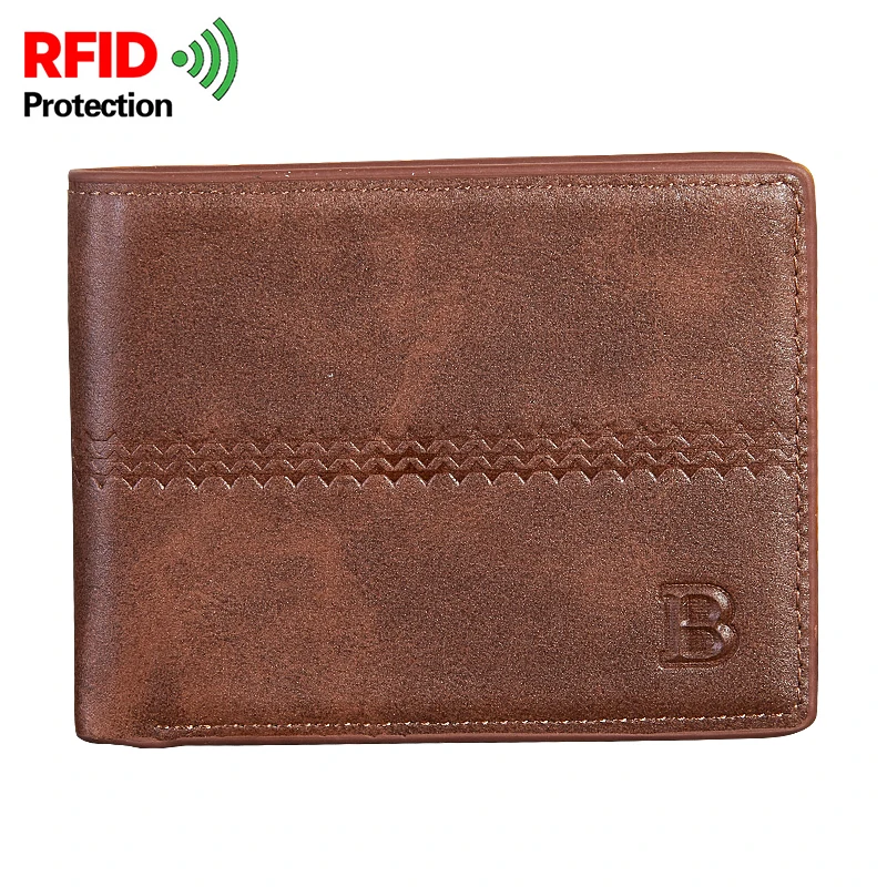 Модный короткий кошелек для мужчин 2 складные кошельки денег карман маленький