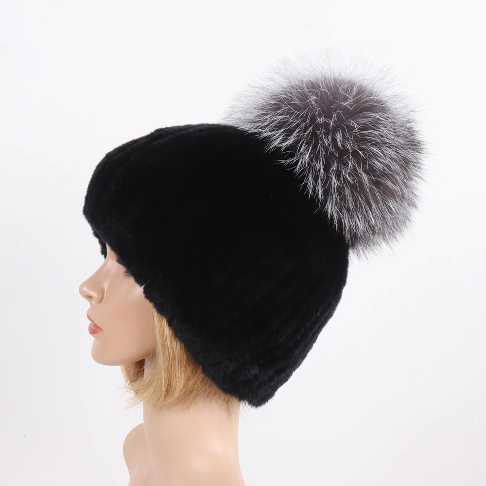 Женские зимние шапки из натурального меха роскошная теплая пушистая большая