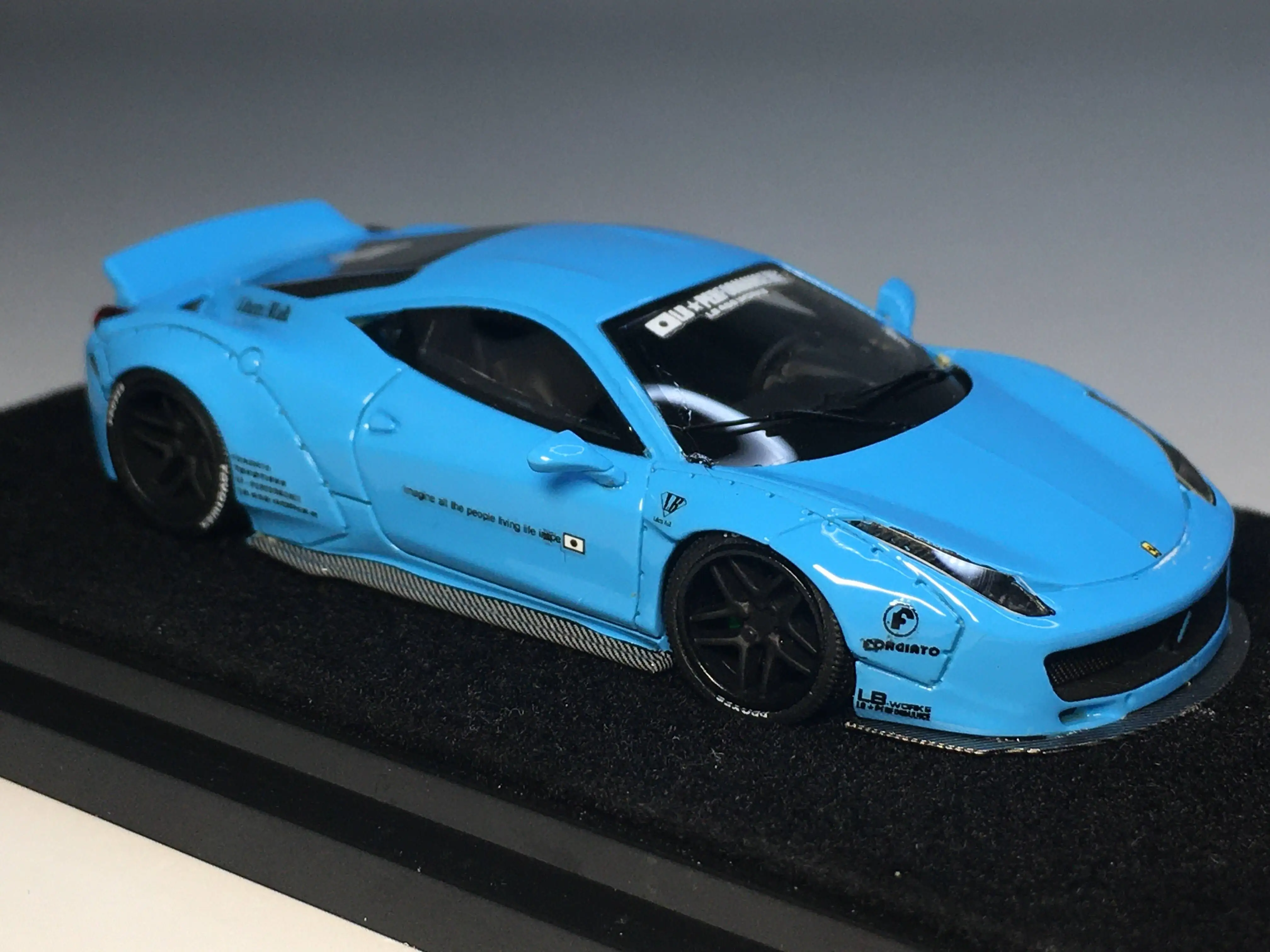 

LBWK Timothy&Pierre 1/64 458 Liberty Walk Blue Resin Model Car Collection Limited Edition