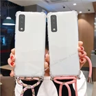 Прозрачный противоударный мягкий чехол из ТПУ для LG Stylo 7 5G Velvet 2 Pro K92, чехол с ремешком через плечо для LG K51S Q61