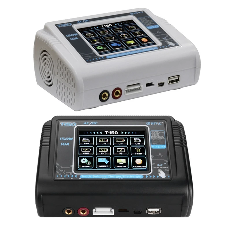 

HTRC 150W AC/DC 10A Balance Charger T150 Smart Discharger for Lilon/LiPo/LiFe/LiHV/NiCd/NiMH/PB Battery Charger EU Plug