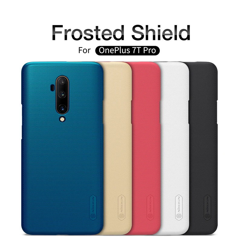 

Case For oneplus 7T Pro Cover 1+7T pro NILLKIN Super Frosted Shield Matte PC back cover case for Oneplus 7T Pro gift holder