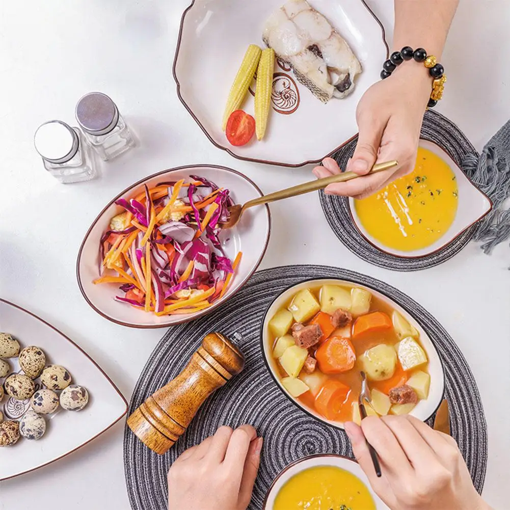 12 шт./компл. керамические вечерние столовые приборы фарфоровые тарелки для