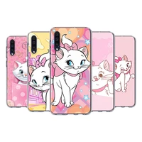 cartoon pink marie cat for samsung galaxy a30 s a40 s a2 a20e a20 s a10s a10 e a90 a80 a70 s a60 a50s transparent phone case