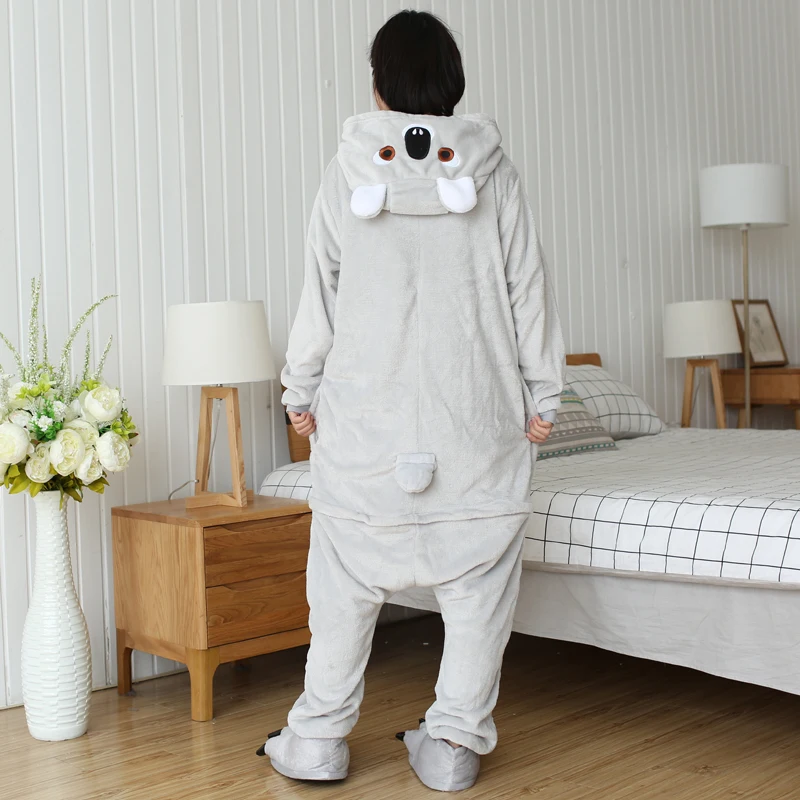 Зимняя Пижама с единорогом Kigurumi Ститч животными ползунки панда для женщин и