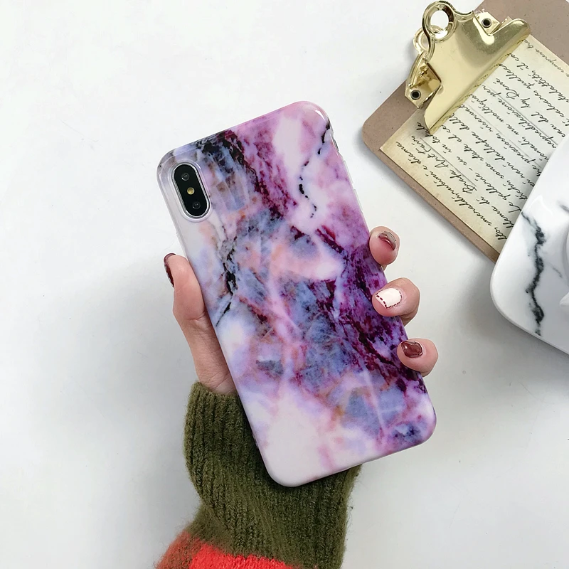 Мягкий ТПУ мраморный чехол для Coque iphone 7 XS MAX чехол задняя крышка для iphone 6 6S 7 8 Plus iphone X XR чехол для телефона