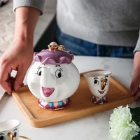 hot sale beauty and the beast tea set mrs potts teapot chip cup sugar bowl pot cup set lovely birthday xmas gift