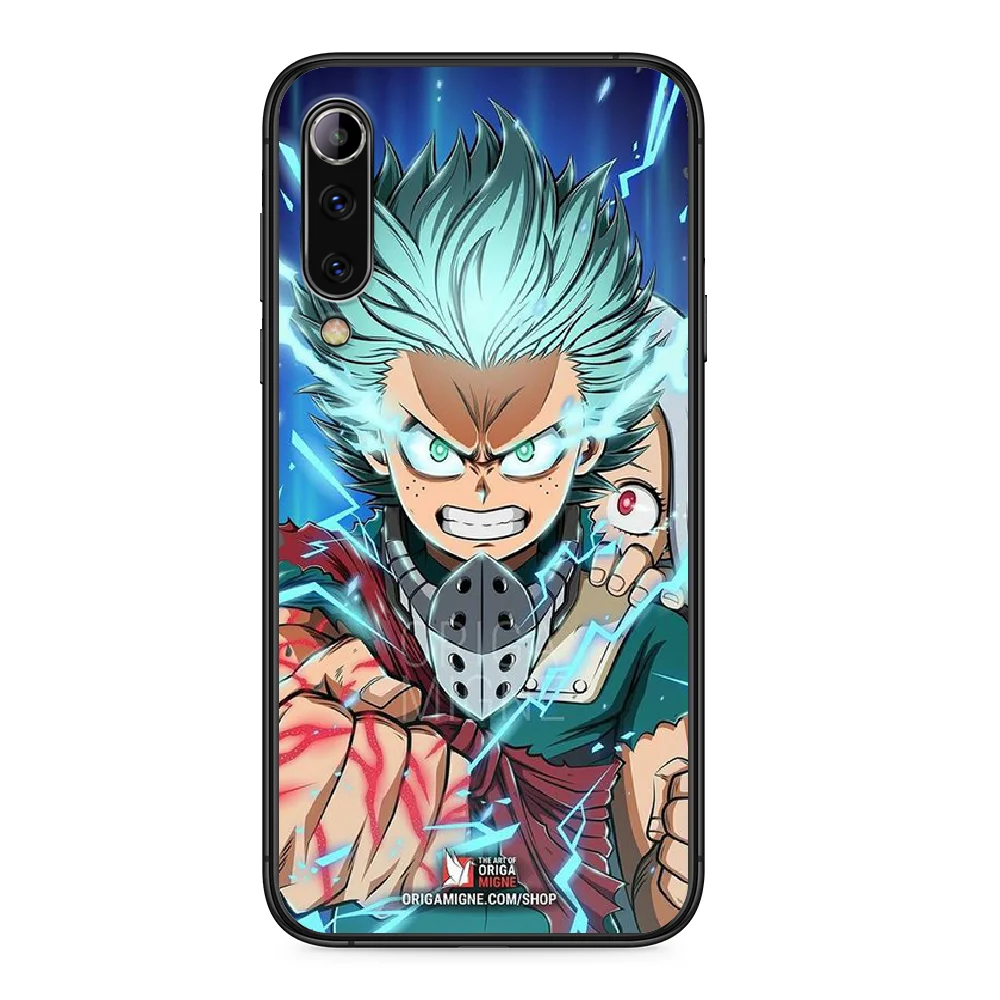 Чехол для телефона Anime My Hero Boku Academia для Xiaomi Mi 6 8 A1 Note3 A2 9 CC9 9T A3 MIX 2 2S 3 Lite SE Pro с черным бампером из силикона.
