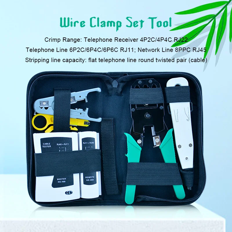 11 шт./компл. RJ45 RJ11 RJ12 CAT5 CAT5e сетевой Кабельный тестер Обжимные Плоскогубцы +