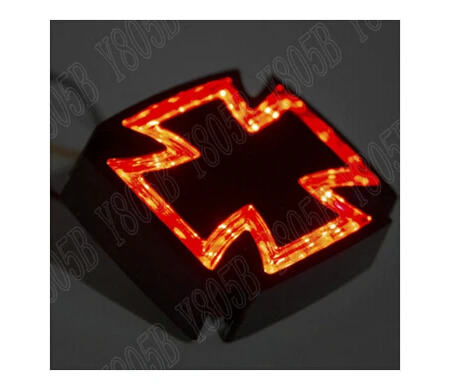 Черный Мальтийский светодиодный задний фонарь стоп-сигнал для Kawasaki Vulcan Classic VN 400