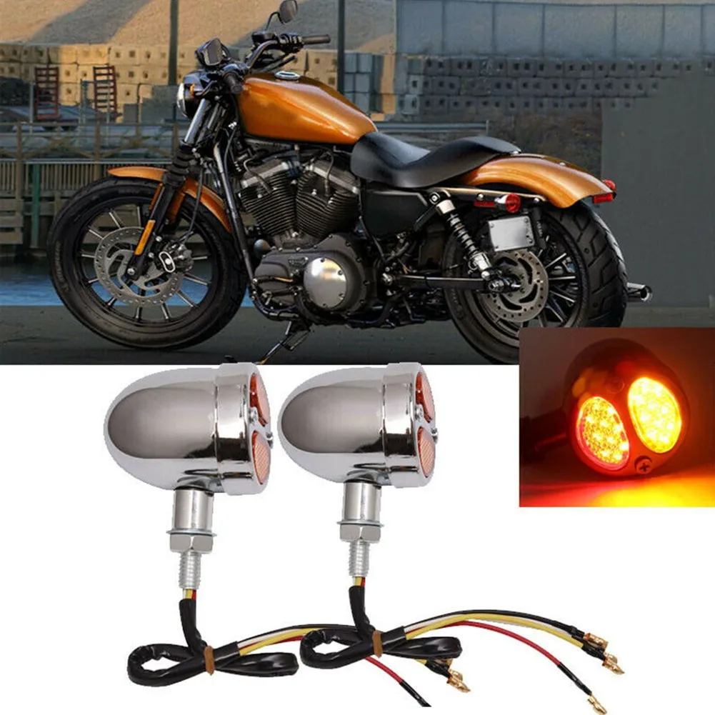 

Red Lens Turn Signal Light Replacement Tail Light 12V Accessories LED Bullet