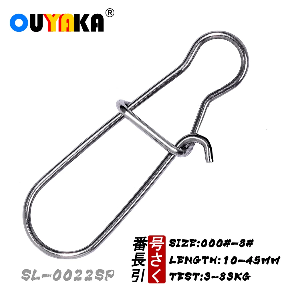 

50pcs/box Strengthen Fishing Accessories Connector Swivel Snap Stainless Steel Connector Pin Solid Ring Pike Bait Tool Fish Hook