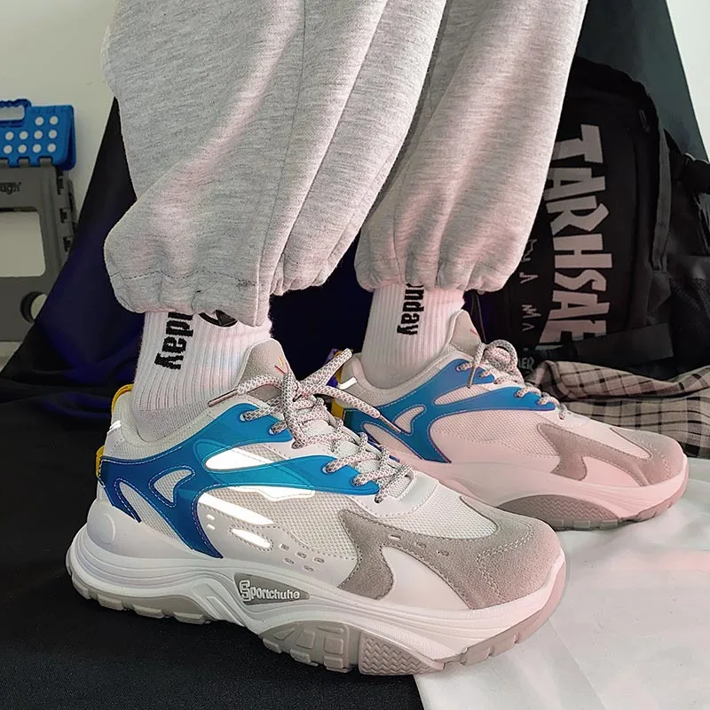 

2021 High Quality Height Increasing Street Style Men's Sport Running Shoes Autumn Light Comfortable Adult Male Sneakers