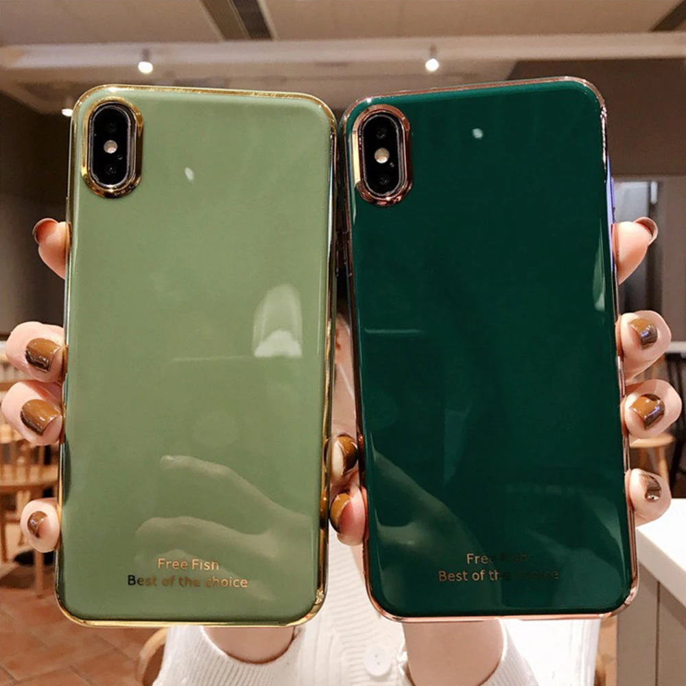 Роскошный чехол для телефона iPhone XS 11 Pro Max X XR 8 7 6S 6 Plus SE мягкий силиконовый 6D Curve Apple i